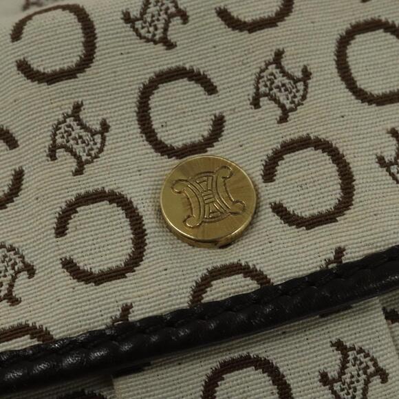 CELINE C Macadam Canvas Shoulder Bag White - Picture 6 of 12